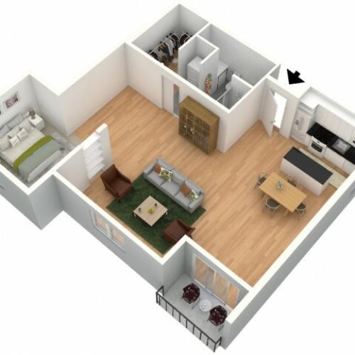 Rotelle 3D Furnished Floor Plan