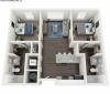 2 Bedroom Floor Plan  |  Park West  | Apartments In College Station, Texas