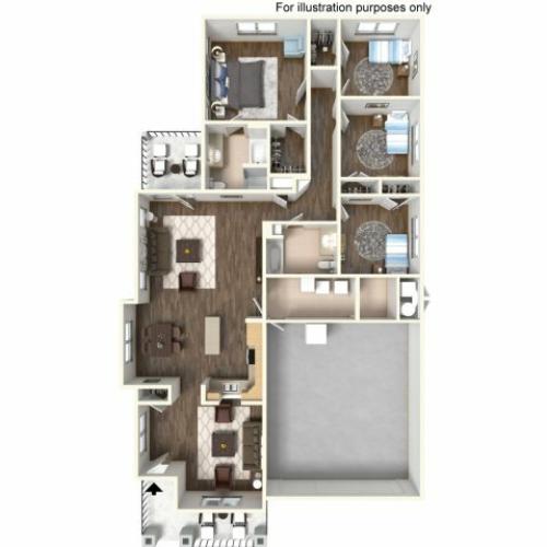 Floor Plan 23 | Ft Hood Housing | Fort Hood Family Housing