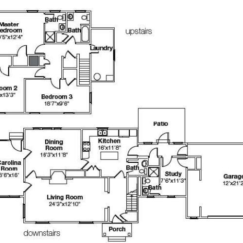 3 Bedroom Floor Plan | Base Housing Camp Lejeune | Atlantic Marine Corps Communities at Camp Lejeune