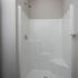 shower in studio apartment in Columbia Falls MT