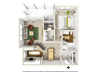 Lily Floor Plan | 1 Bedroom with 1 Bath | 792 Square Feet | Summer Park | Apartment Homes