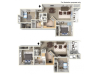 Scenic Floor Plan | 2 Bedroom with 1 Bath | 975 Square Feet | Clearview | Apartment Homes