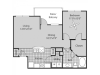 A2A Floor Plan | 1 Bedroom with 1 Bath | 846 Square Feet | Bluffs at Vista Ridge | Apartment Homes