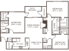 Renovated Elm Floor Plan | 3 Bedroom with 2 Bath | 1212 Square Feet | 1070 Main | Apartment Homes