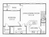 A-1 Floor Plan | 1 Bedroom with 1 Bath | 639 Square Feet | Toscana at Valley Ridge | Apartment Homes