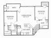 B-2 Floor Plan | 2 Bedroom with 2 Bath | 960 Square Feet | Toscana at Valley Ridge | Apartment Homes
