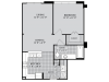 A2 Floor Plan | 1 Bedroom with 1 Bath | 720 Square Feet | McKinney Uptown | Apartment Homes