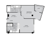 A7 Floor Plan | 1 Bedroom with 1 Bath | 843 Square Feet | McKinney Uptown | Apartment Homes