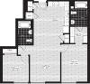 1005 square foot two bedroom two bath floor plan image