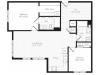 1176 square foot two bedroom two bath floor plan image