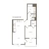 674-700 square foot one bedroom one bath floor plan