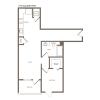 774-808 square foot one bedroom one bath floor plan