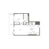 604 to 620 square foot one bedroom one bath apartment floorplan image