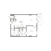 694 to 698 square foot one bedroom one bath apartment floorplan image