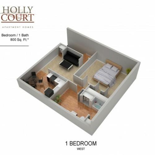 Floor Plan 17 | Apartments In Pitman NJ | Holly Court