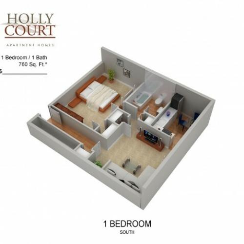 Floor Plan 21 | Pitman NJ Apartments | Holly Court