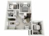 Floor Plan 34 | Apartments For Rent In Pittsburgh | The Alden
