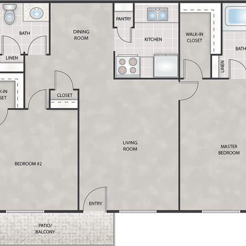 Two Bedroom and Two Bath