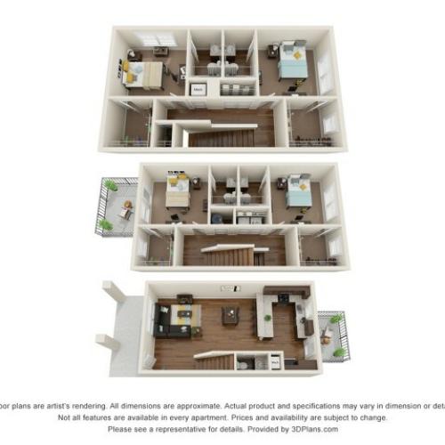 Milledge 4x4.5 | 4 bedrooms 5 bathrooms | 1,984 square feet