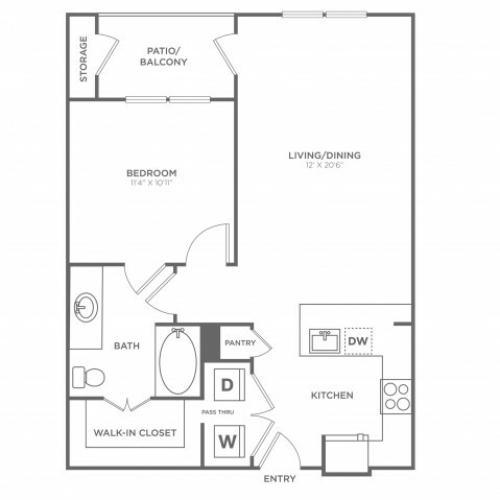 The Houston | 1 bed 1 bath | from 708 square feet