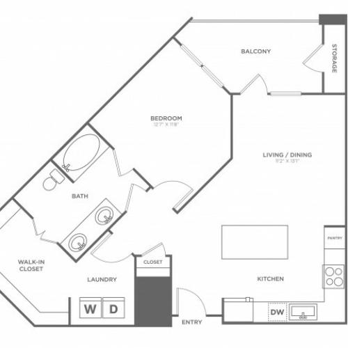 The Throckmorton | 1 bed 1 bath | from 826 square feet