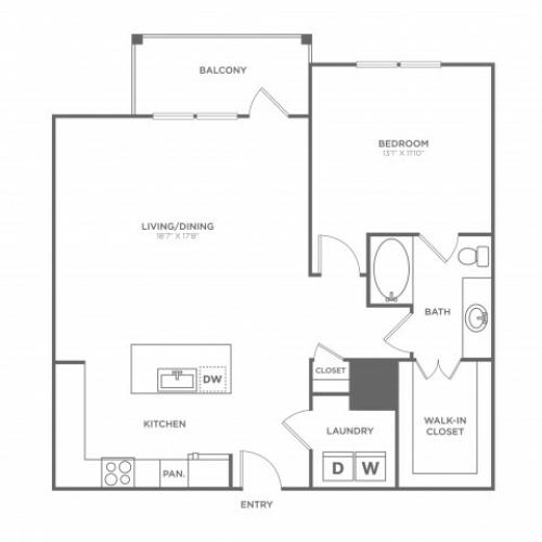 The Hamilton | 1 bed 1 bath | from 966 square feet