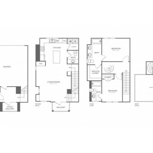 The Daniel | 2 bed 3 bath | from 1144 square feet