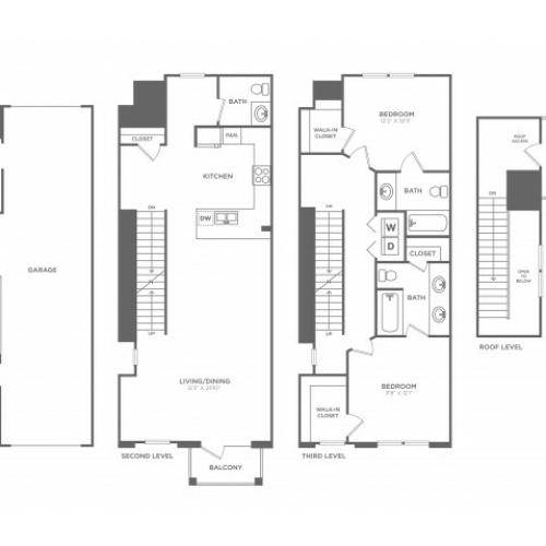 The Perry | 2 bed 3 bath | from 1544 square feet