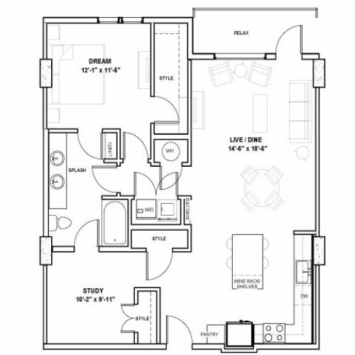 The Norris Tower | 1 bed 1 bath | from 1072 square feet