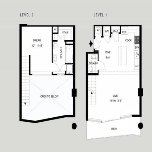 The Colorado - Loft | 1 bed 2 bath | from 992 square feet