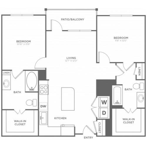 B6 | 2 bed 2 bath | from 1118 square feet