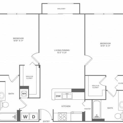 Sky - Platinum | 2 bed 2 bath | from 1239 square feet