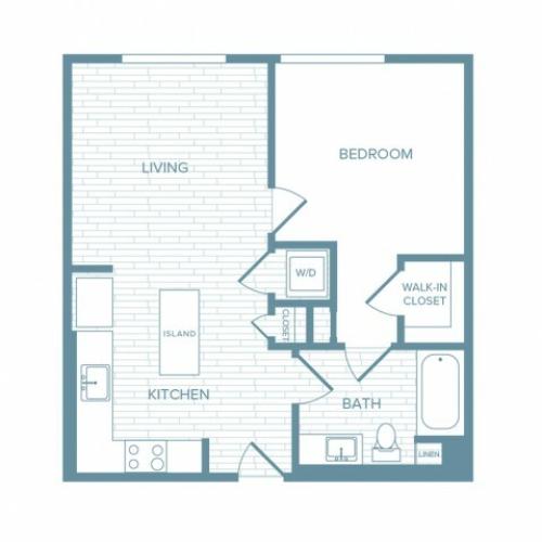 A02 | 1 bed 1 bath | from 645 square feet