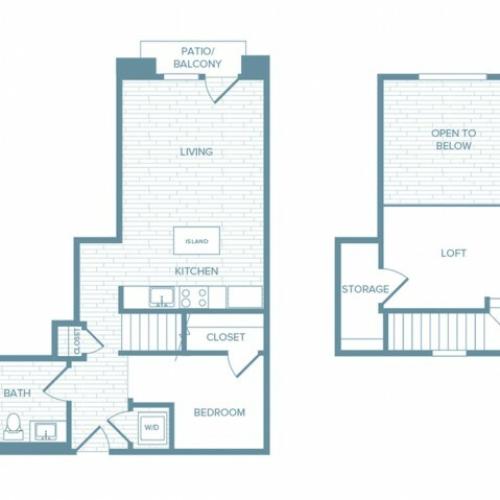 A12L | 1 bed 1 bath | from 809 square feet