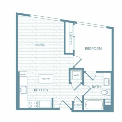 A05 | 1 bed 1 bath | from 625 square feet