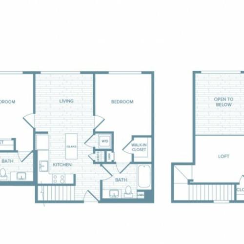 B08L | 2 bed 2 bath | from 1106 square feet