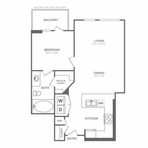 Chic | 1 bed 1 bath | from 656 square feet