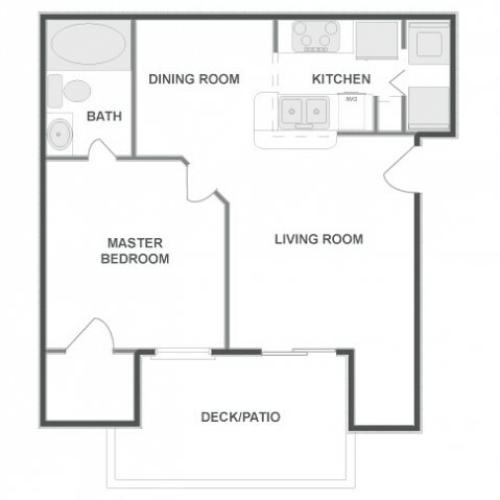 A2 - Tailored | 1 bed 1 bath | from 643 square feet