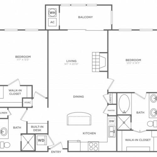 Tysons | 2 bed 2 bath | from 1170 square feet