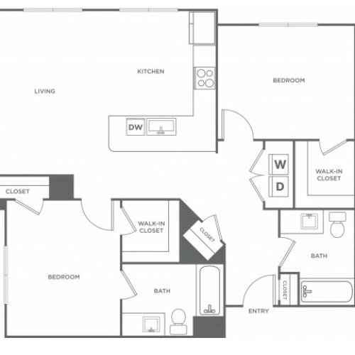Sycamore West | 2 bed 2 bath | from 1142 square feet