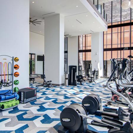 Fitness Center with Machines, Yoga equipment
