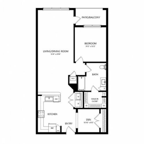 A3AHC | 1 bed 1 bath | from 992 square feet