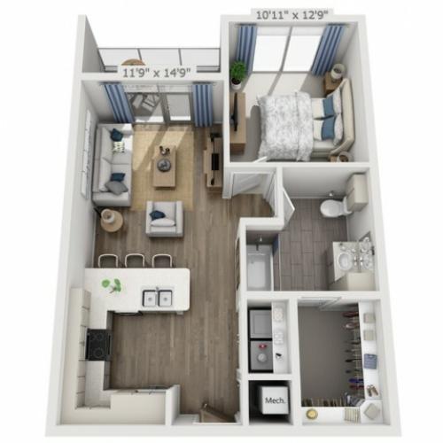 B3HC | 1 bed 1 bath | from 710 square feet