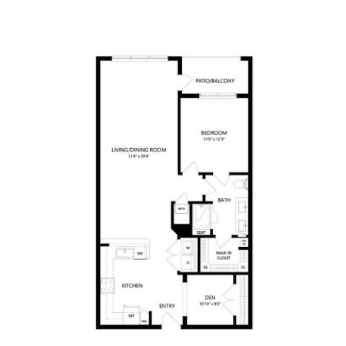 A3A | 1 bed 1 bath | from 991 square feet