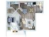 1 Bedroom Floor Plan | East Orlando Apartments | Polos East