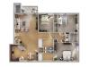 3 Bedroom Floor Plan Renovated | Apartments In Richmond Texas | Advenir at Grand Parkway West