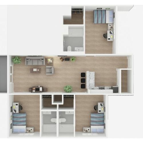 3x3 Floor Plans | Valley Falls | Apartments in Spartanburg, SC