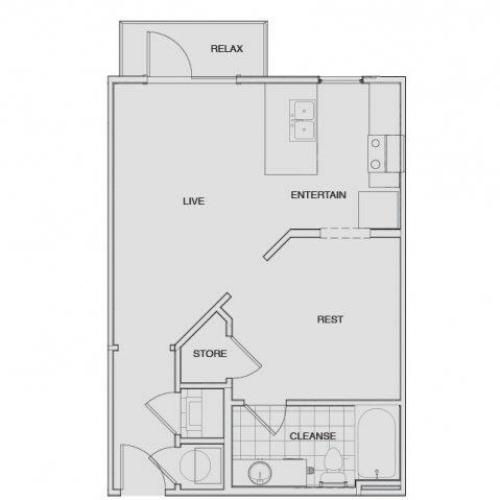 Floor Plan 2 | Two Bedroom Apartments Nashville | Note 16