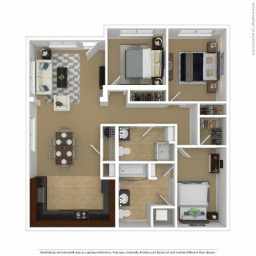 Floor Plan 5 | Portland Oregon Apartments Pet Friendly | Element 170